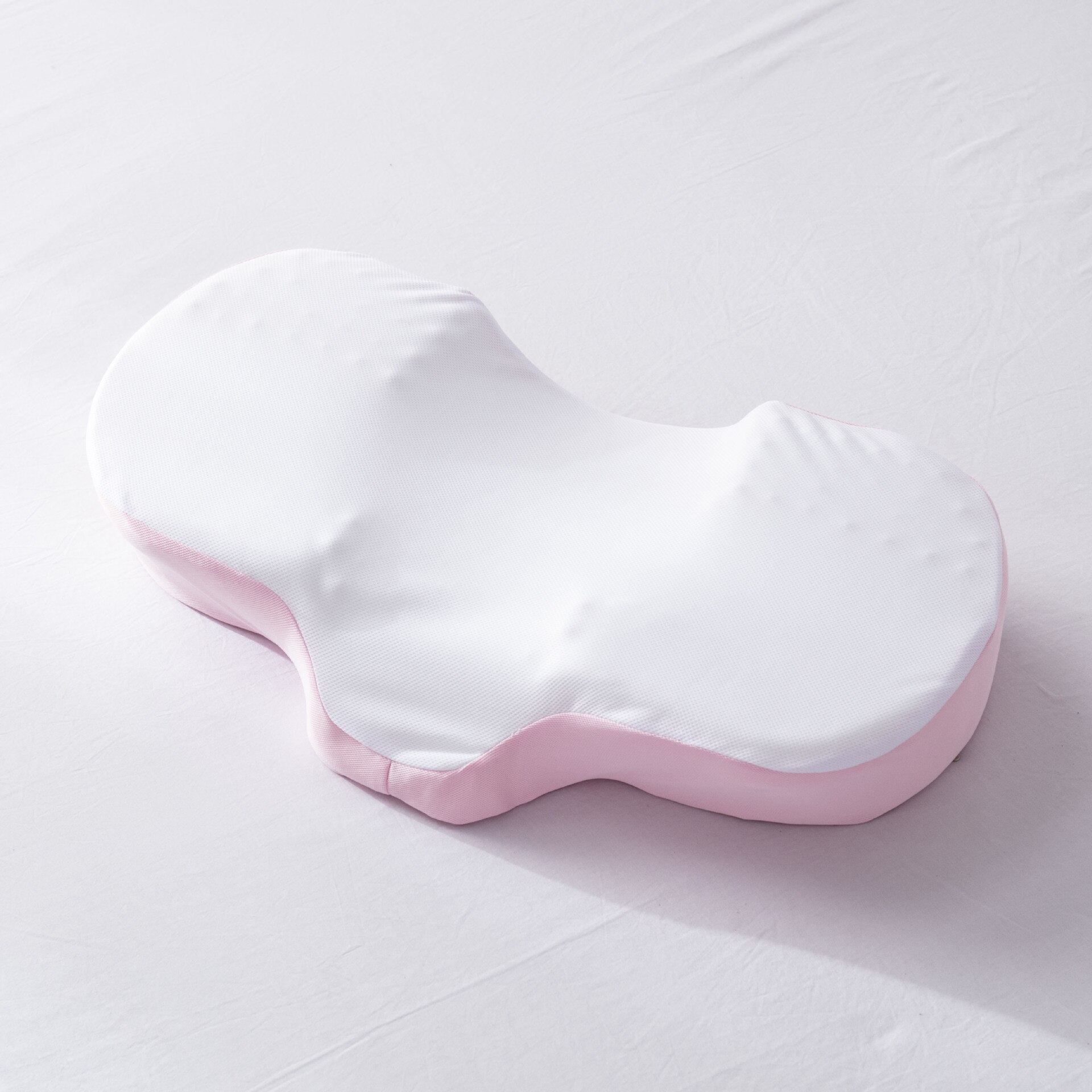 Memory Foam Anti Wrinkle Pillow Ergonomic Curve Improve Sleeping Pillows Perfect Concave Headrest Neck Support: Pink