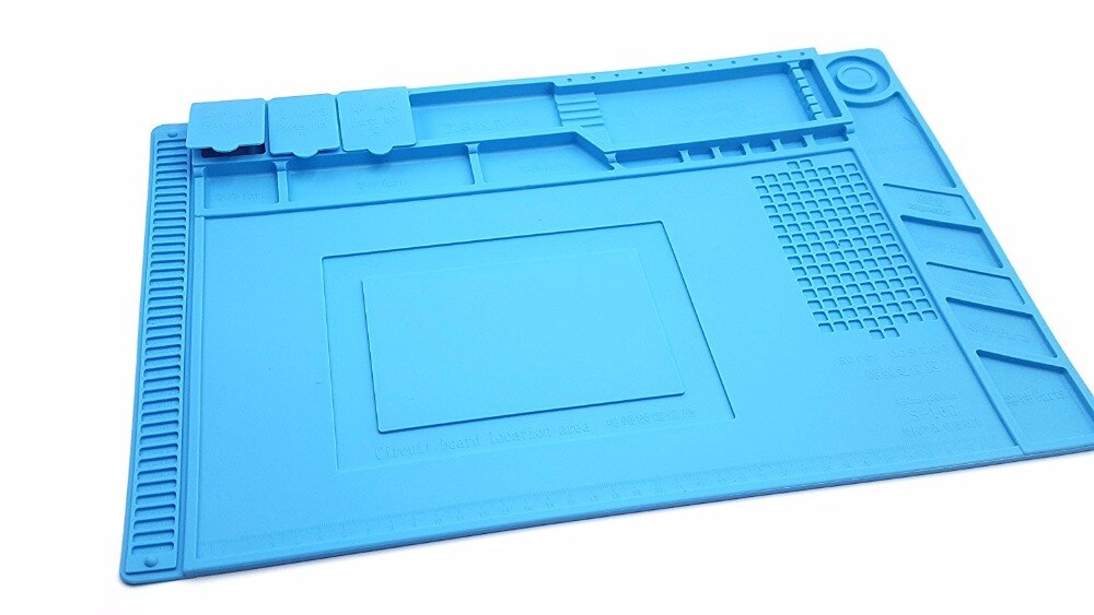 Newest S-180 55*35 CM BGA Heat Insulation Silicone Soldering Pad Repair Maintenance Platform Desk Mat with Magnetic Section 500: s-160