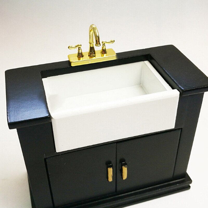 1/12 Poppenhuis Miniatuur Accessoires Legering Bad Kraan Simulatie Water Tap Model Meubels Speelgoed voor Poppenhuis Decoratie