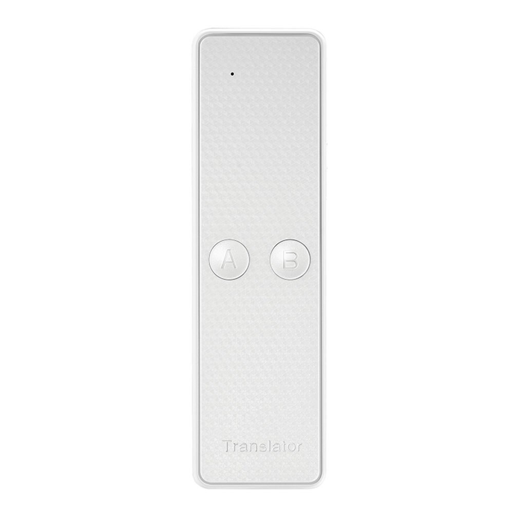 Elektronische Tolk Leren Vergadering Two Way Voice Instant Business Taal Vertaler Smart Bluetooth Draagbare Real Time: WHITE