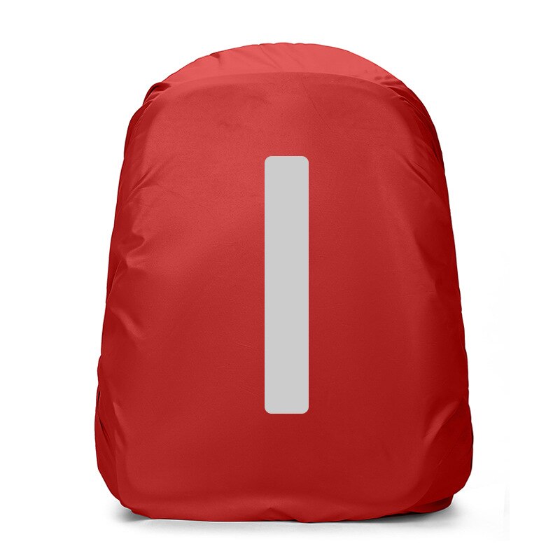 20-50l impermeável e capa de poeira mochila portátil acessórios capa de viagem com tira reflexiva de segurança noturna capa impermeável: Vermelho