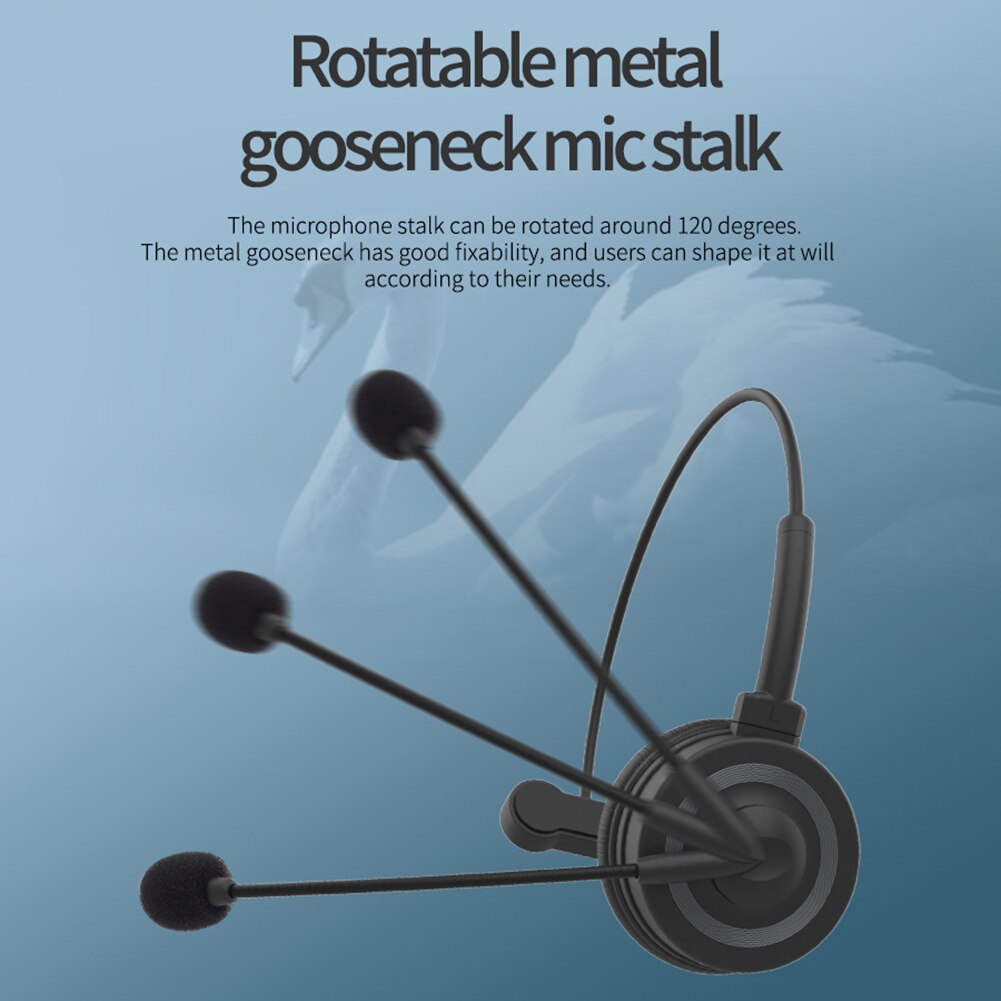 Bluetooth-compatible Call Center Headset Hands-free Wireless Headphones With Mic Noise Cancelling Skype for Call Center 17h Talk