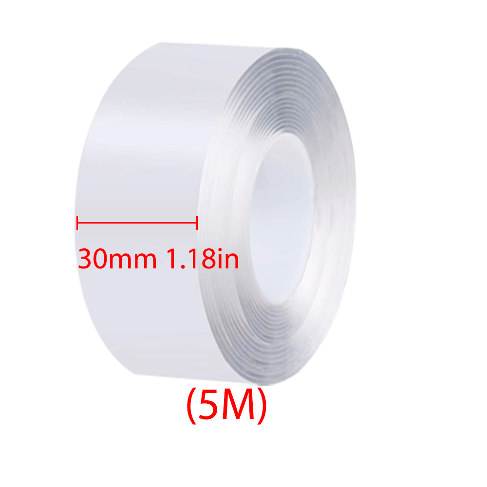 Nanotape nastro di montaggio rimovibile adesivo impugnatura riutilizzabile adesivo forte nastro biadesivo tappeto domestico poster auto: Traslucido