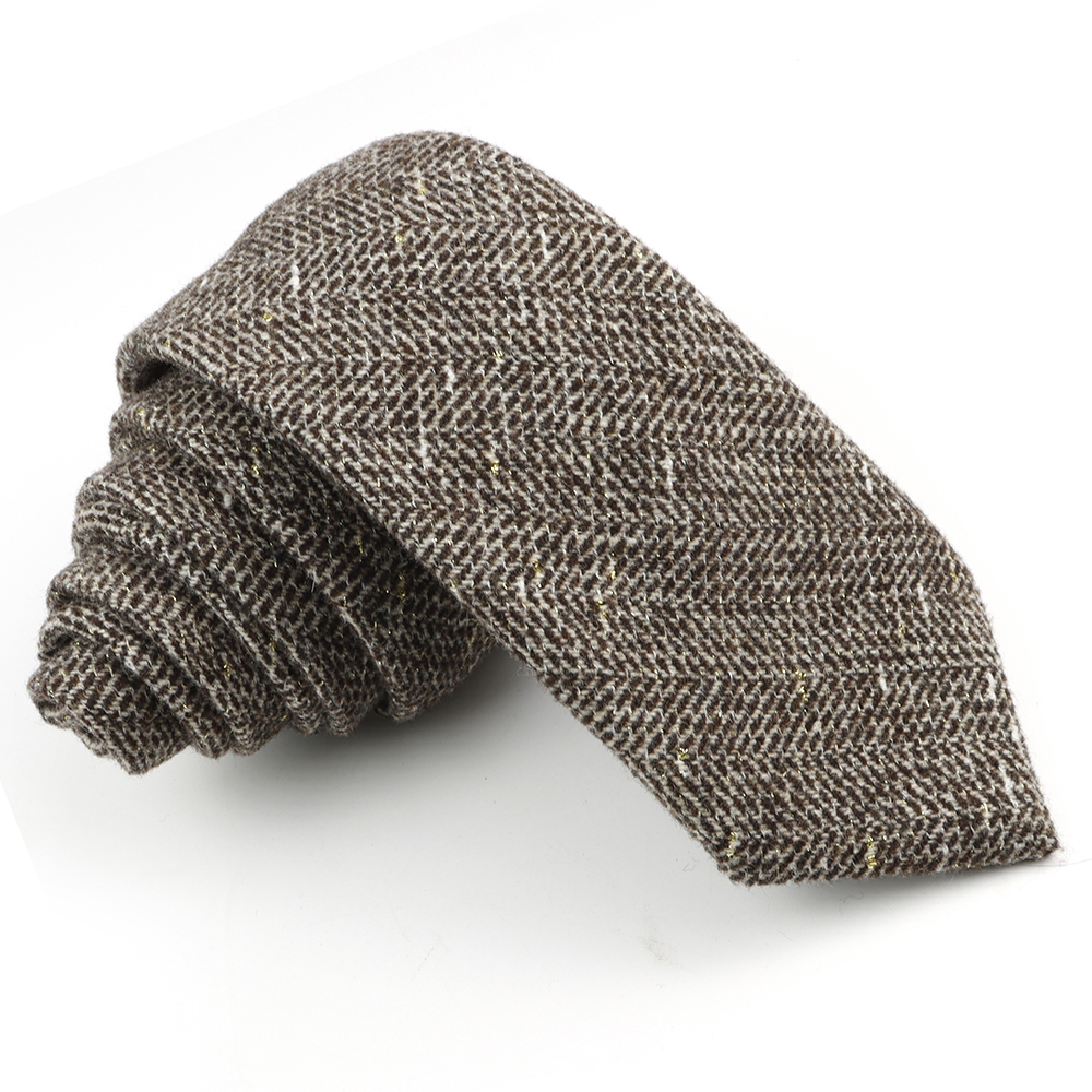 Cravate élégante en laine pour hommes, faite à la main, rayée, couleur kaki, col en coton, pour mariage, fête d'affaires, costume, chemise, accessoire: MULTI