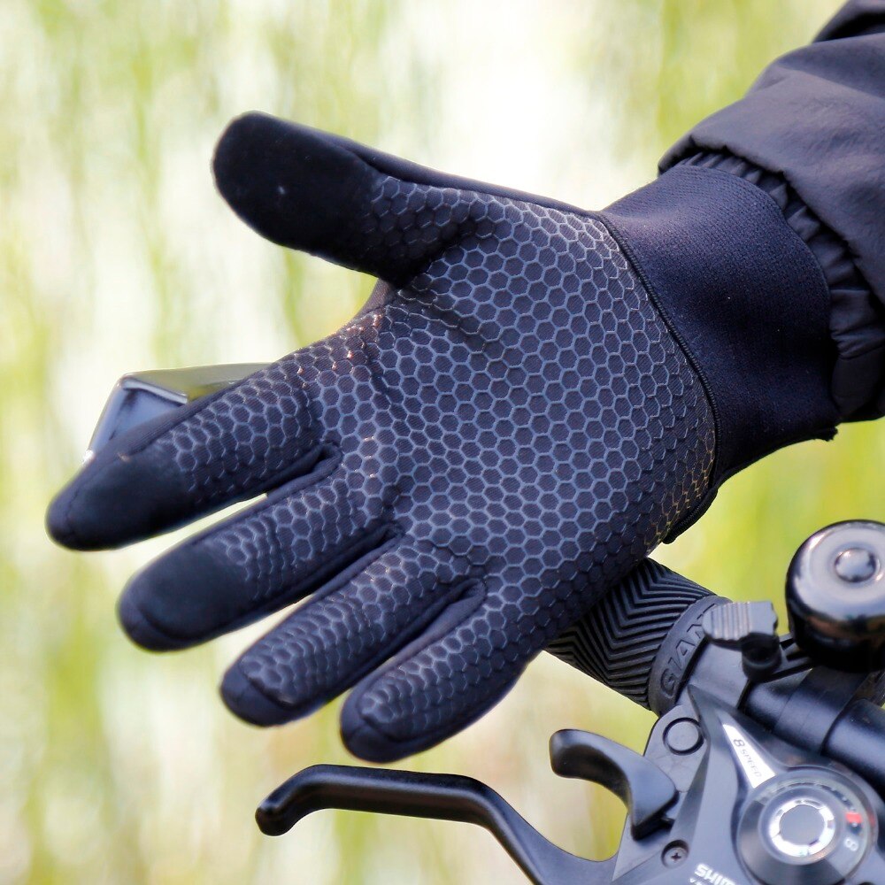 Talvi lämpimät miesten hanskat mustat kosketusnäyttö käsineet miehille merkki talvi lämpimät lapaset full sormi uros paksunee handschuhe