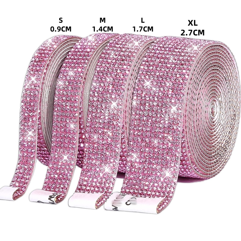 1 Yard Crystal Diamond Sticker Rhinestone Strip Sheet Self Self Adhesive Ribbon DIY Handmade Arts Crafts Car Phone Decoration: 3mm / Antique Zinc