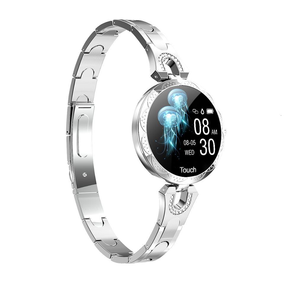 Ak15 slimme horloges voor dames, armband, pols, slimme horloge, hartslagmeter, wijzerplaat, selectie, gezondheid, slimme horloges voor ios en android: Roos