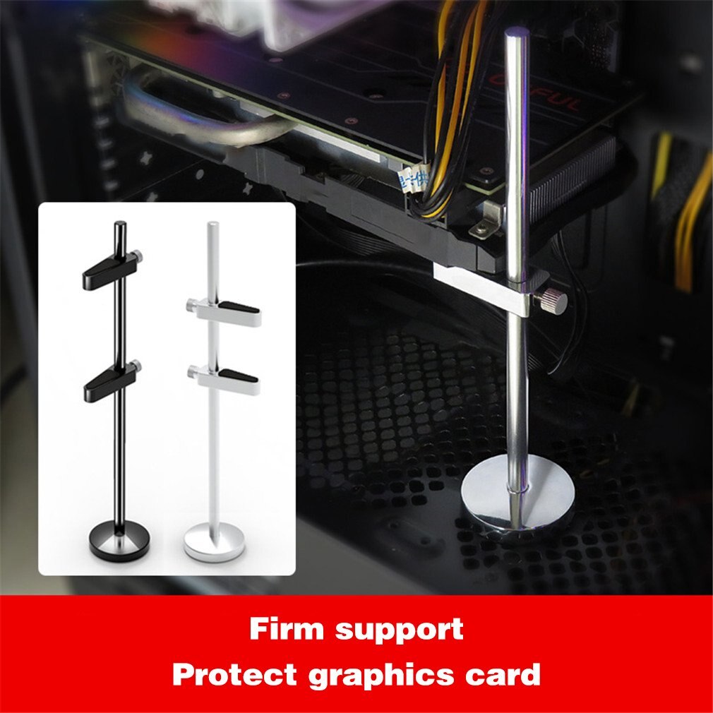 GPU Support Holder Metal Dual Graphics Card Stand Headphones Bracket Desktop Computer Video Card Brace Frame