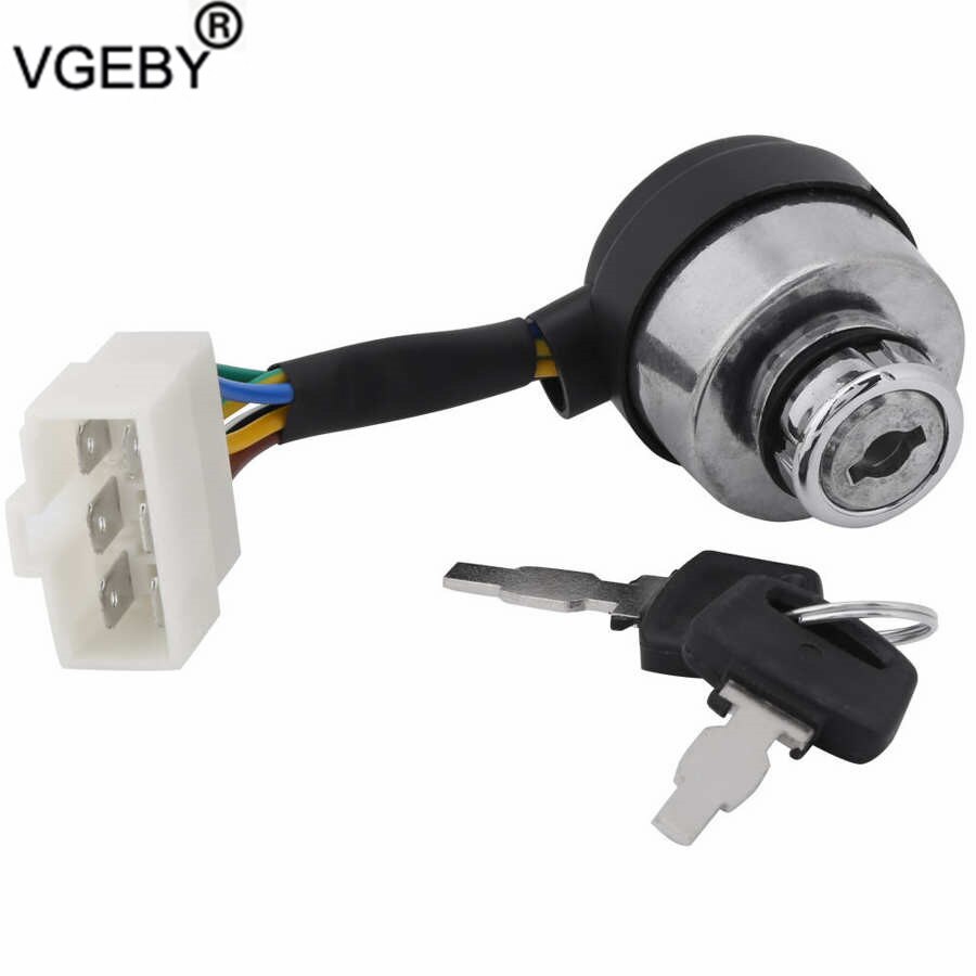 6 Wire Way Gasoline Diesel Generator Gas Ignition Start Key Lock Combination Switch For 2.5-6.5KW 188F Gas Generator