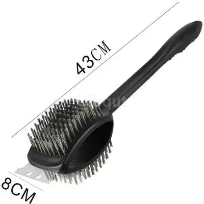 Pizza cutter peel Pizza Oven clean Copper Brush Scraper rack machine Cleaning Brush with long Handle Household Grill Brass bbq: 6