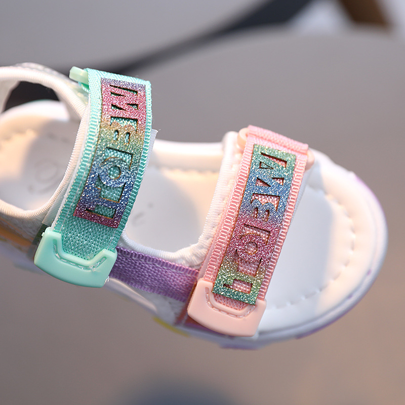 Children Soft Bottom Non-slip Open Toe Beach Shoes Girls Baby Colorful Toddler Sandals Baby Girl Shoes Summer Girls Sandals