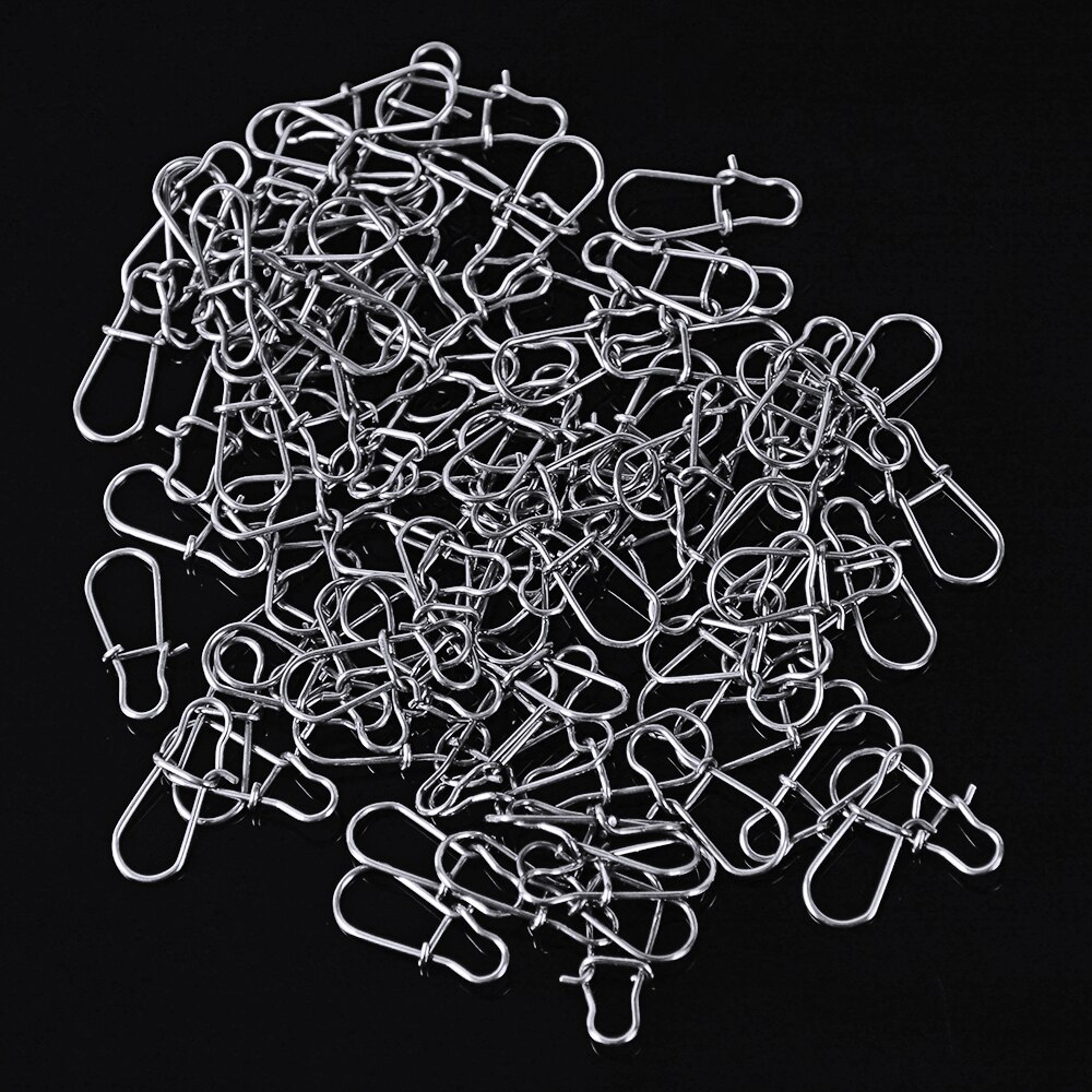 1000pcs NiceFastlock Snap Fishing Barrel Swivel safety snap 12mm-33.5mm Swivel Snap 0#-8# fishing swivels