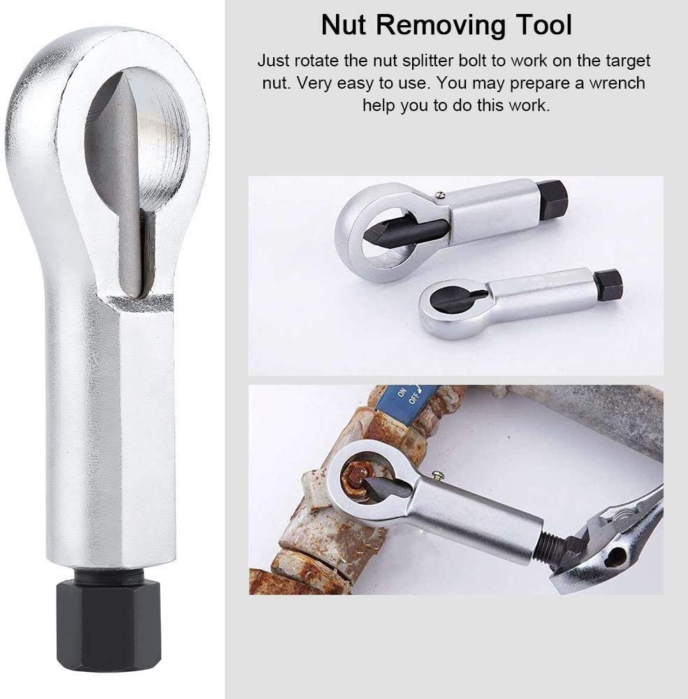 4 PCS Pumauto Steel Heavy Duty Nut Splitter Set Bolt Buster Breaker Tool Broken Damaged Screw Nut Removal Splitting Kits