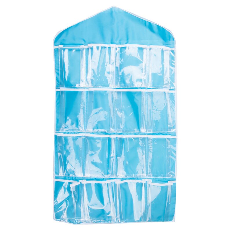 Rack Storage Closet Wardrobe Hanging Shelf Organizer 16 Pockets for Clothes Sock Hanging Organizers: 02