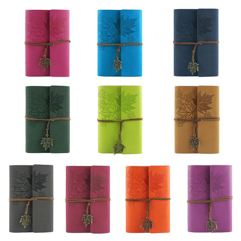 Leather Writing Journal Notebook, Classic Spiral Bound Notebook Refillable Diary