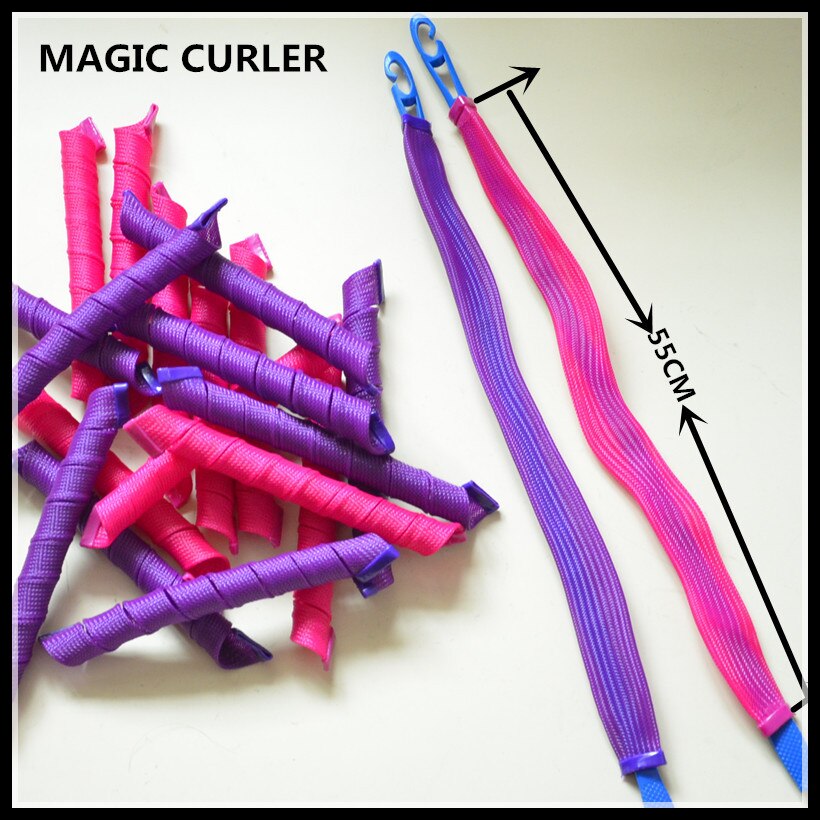 Styler 55cm 20pcs Water Wave Magic Wave Formers Curlers Formers Leverage Spiral Hairdressing Tool