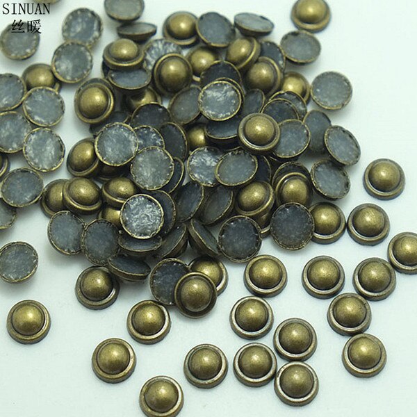 SINUAN Rivet 8Mm Plating Rivets Round Punk Studs Z... – Vicedeal