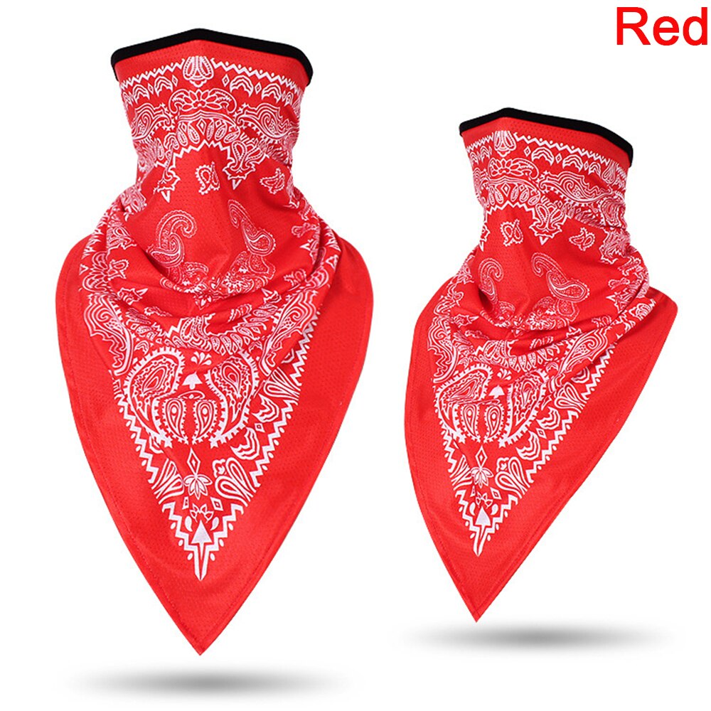 Retro Motorcycle Headwear Bike Ski Sports Scarf Wrap Balaclava Windproof Dust Outdoor Bandana Cycling Breathable Neck Cover: Red (Printing)