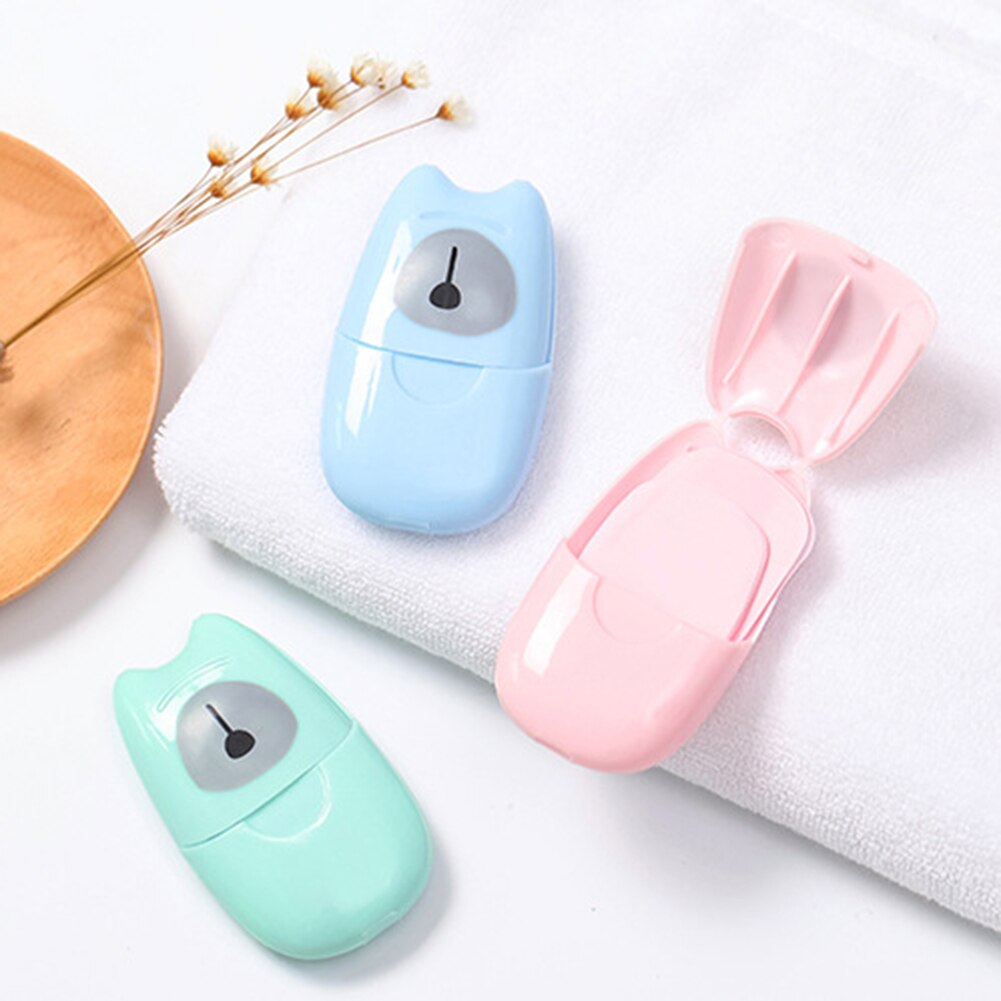 Washing Hand Bath Scented Slice Soap Disposable Boxed Paper Soap Sheets Travel Portable Hand Washing Box Scented Slice Sheet