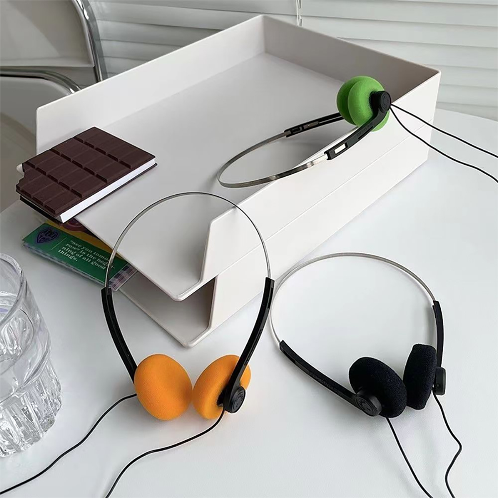 Auriculares con cable de 3,5mm, música, Mp3, Walkman, sentimientos Retro, auriculares pequeños con cable portátiles, accesorios para fotos de deportiva
