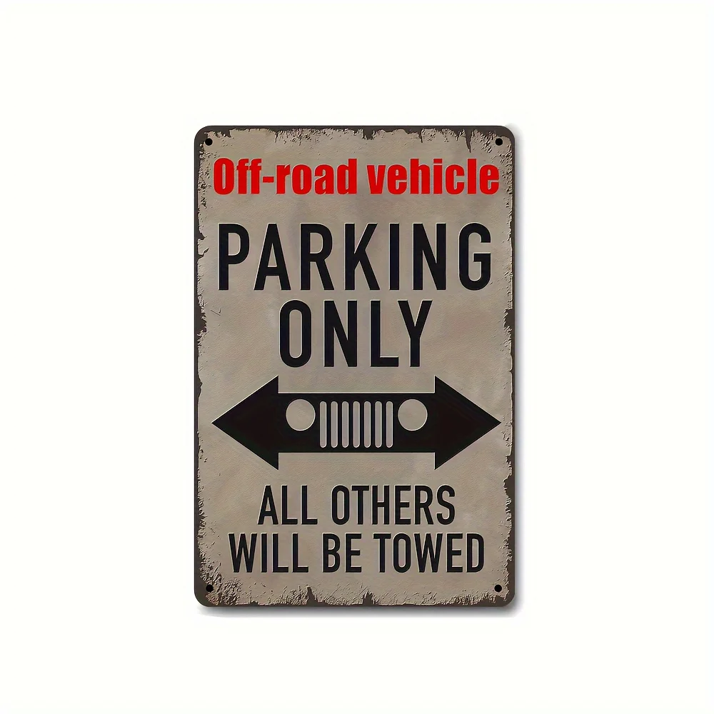 Vintage halloween-skilt kun til parkering, unikt stopskilt, finurlig kost, heksedekoration til køkken, soveværelse, café, bar, stue: Steg gylden