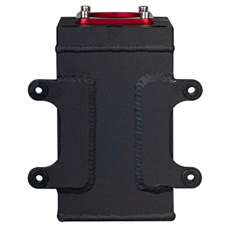 60mm External Fuel Pump Tank Racing Black Billet Aluminium Oil Catch Can Single Fuel Surge Tank