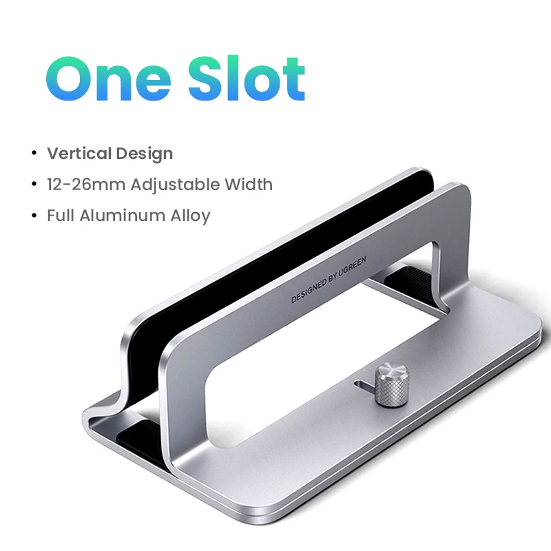 UGREEN Vertical Laptop Stand Holder Foldable Aluminum Notebook Stand Laptop Tablet Stand Support For Macbook Air Pro PC 17 inch: black