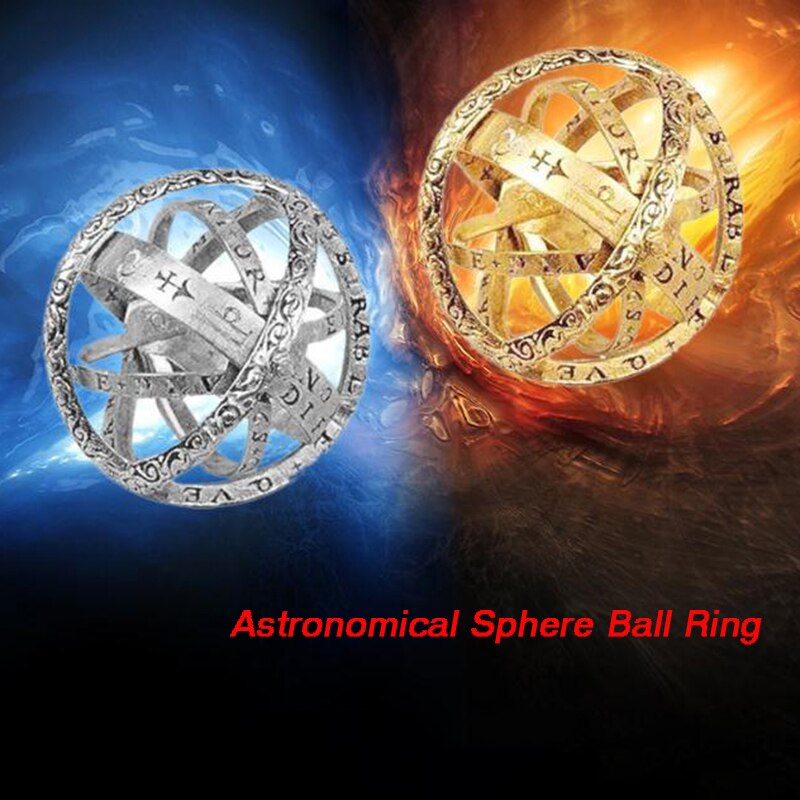 Astronomische Bol Ring Open Medaillon Cosmic Vinger Ring Paar Lover Sieraden voor Vrouwen Mannen Accessoires