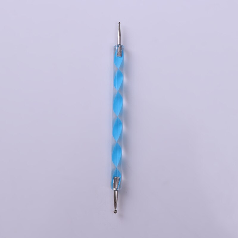 5x 2way PUNKTIERUNG Stift Marbleizing Werkzeug Nail art Dot Farbe Werkzeuge Kit #515