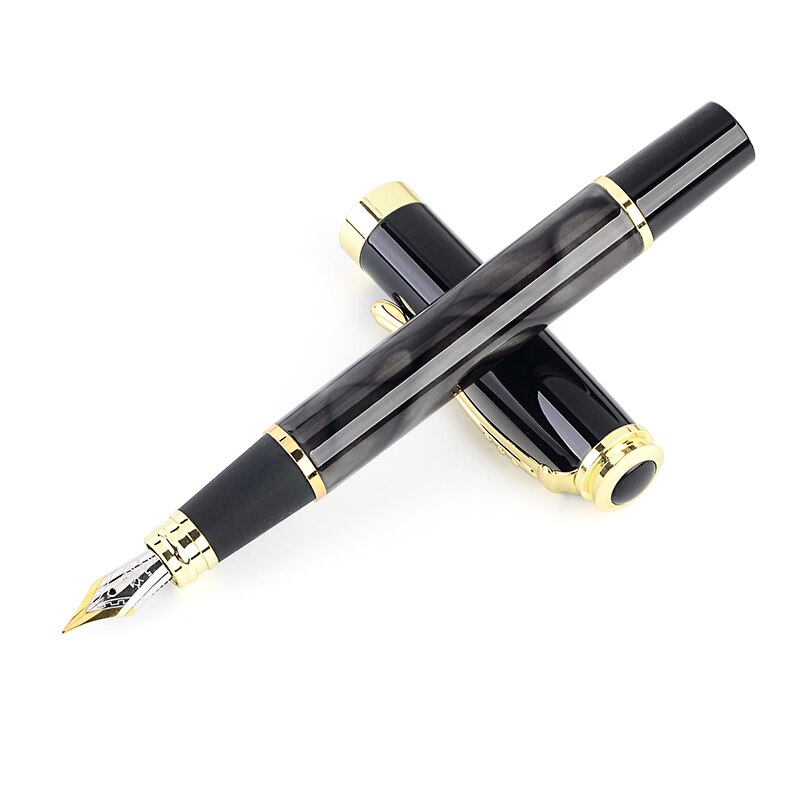 Jinhao 500 Iraurita 0.5mm Fine Nib Fountain Pens Grid Pattern Metal Writing Pen Tools Stationery for Student School Office: Green Pattern