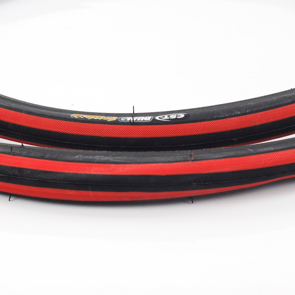 CST Speedway-neumáticos de bicicleta de 20 &quot;x 1 1/8&quot;, llanta enganchada 60TPI 451, 6.8Bar/100PSI, piezas de bicicleta plegable Minivelo BMX: 1 pcs  black red