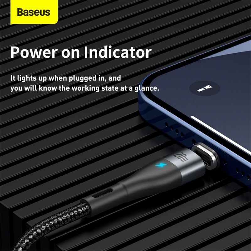 Baseus 20W Usb C Magnetische Kabel Voor Iphone 12 Pro Max X Snel Opladen Kabel Voor Iphone Usb Data sync Kabel Telefoon Oplader Kabel