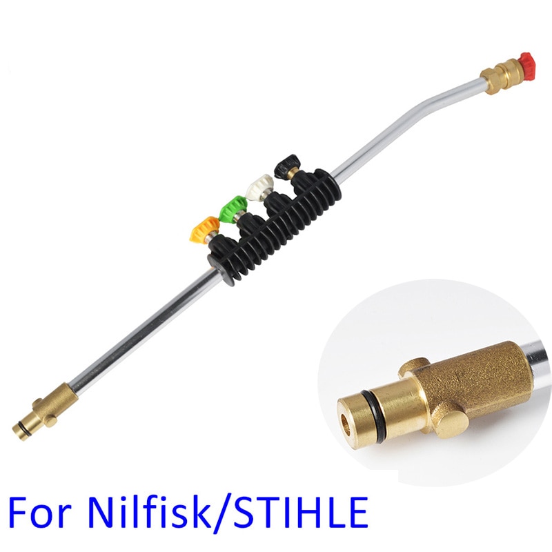 Pressure Washer with 5 Color Spray Nozzles&amp;Rotating Turbo Nozzle, 19Inch Replacement Lance, for Nilfisk/ STIHL Calm Husqvarna