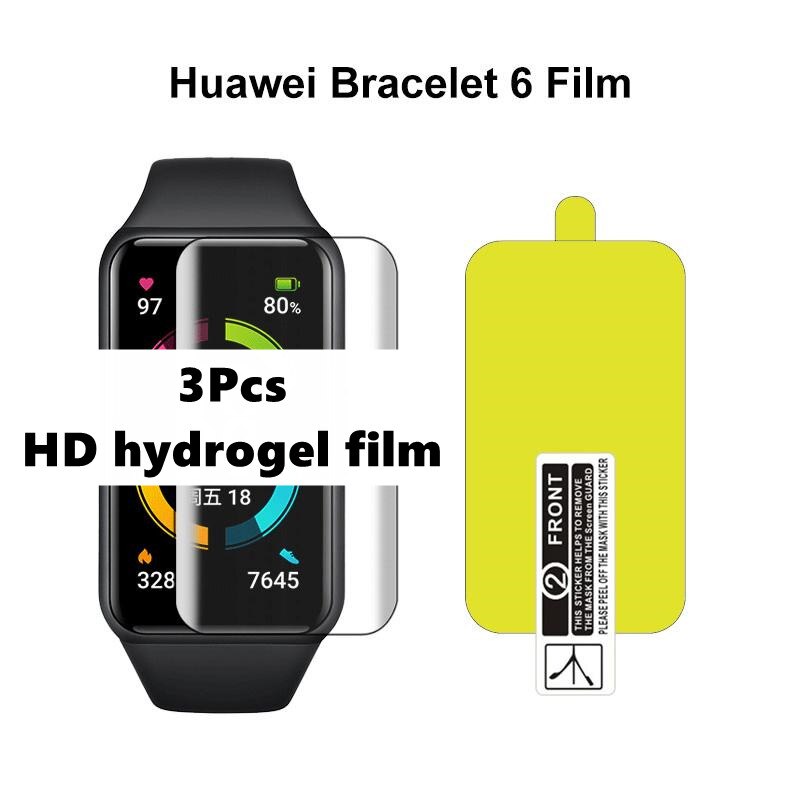 Band Voor Huawei Horloge Band 6 Voor Huawei Smart Horloge Armband 6 Band Met Tpu Zachte Beschermhoes Full Screen protector Case: 3PCS film