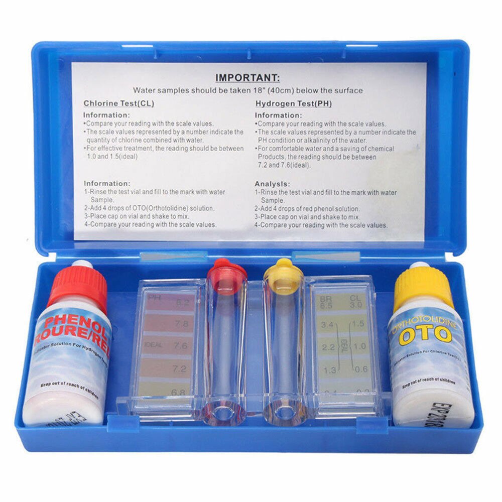 PH Water Test Kit Chlorine Testing Kit For Swimming Pool 1 Set