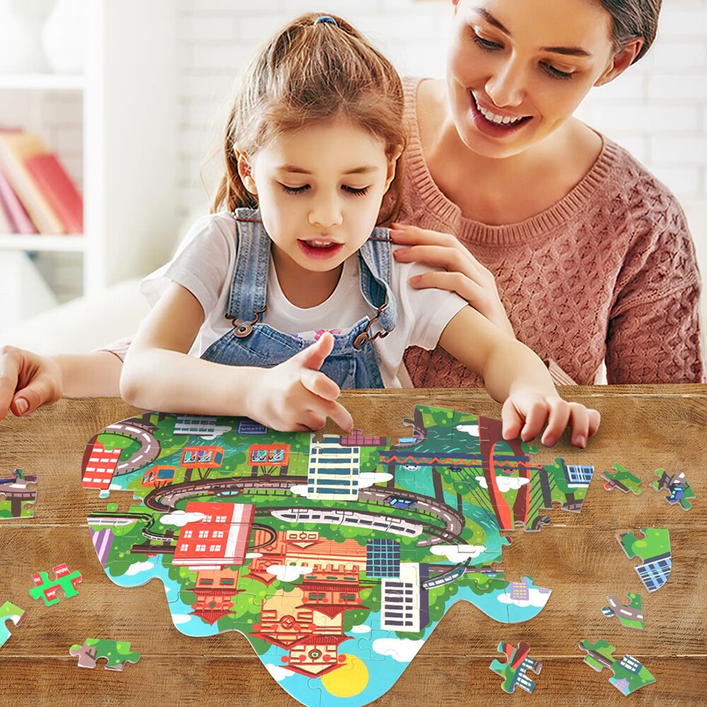 Dinosaur puzzles for children, educational learning toy, animal puzzle for children aged  ab 3 years, table game, toy