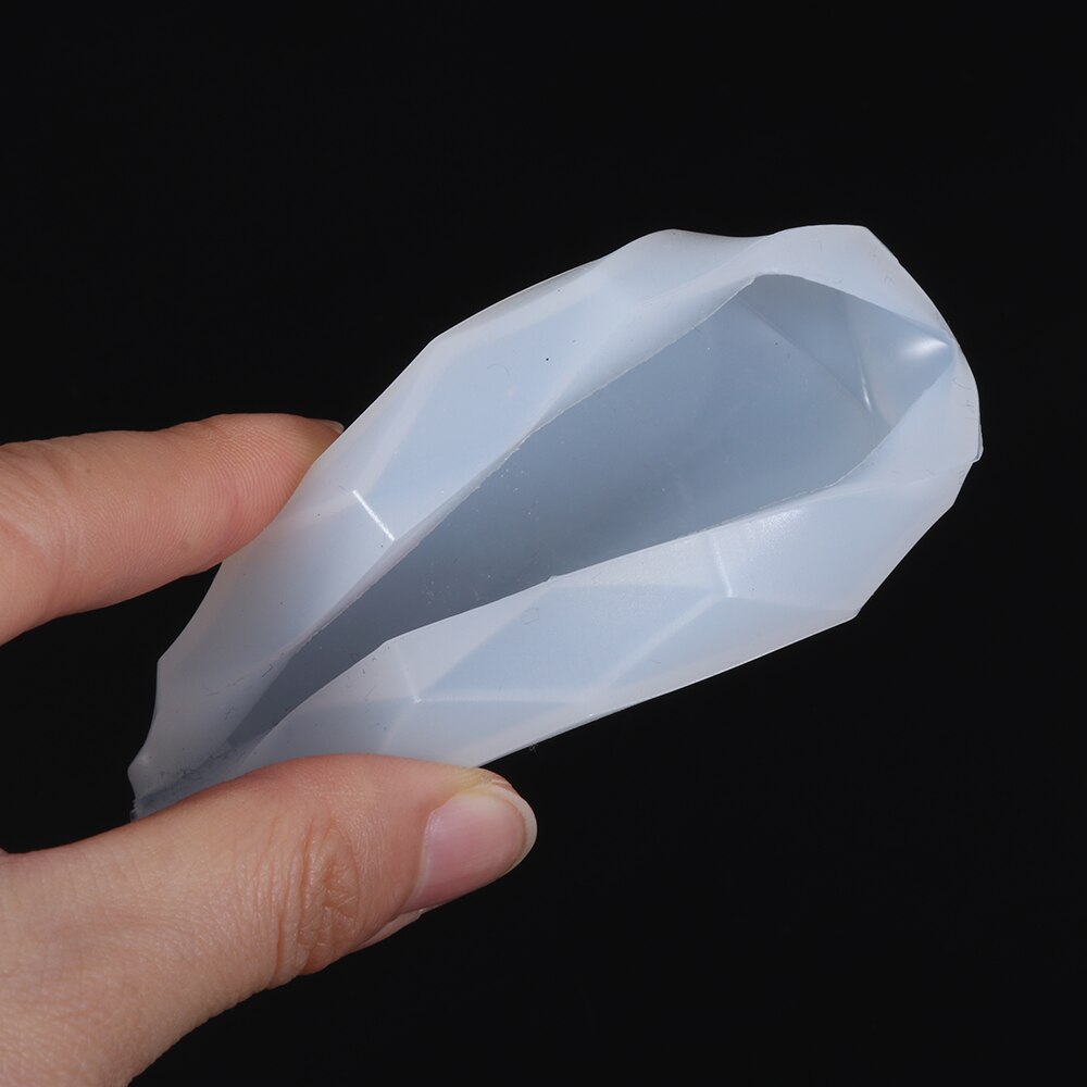 Moule en résine époxy UV diamant | Plateau rond Transparent en Silicone, moules époxy UV en diamant, outils de fabrication de bijoux