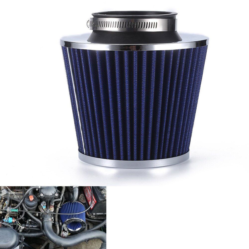 Universal 3&quot; 76mm Inlet Narrow Air Intake Cleaner Cone Replacement High Power Mesh Dry Air Filter Auto Inner Accessories