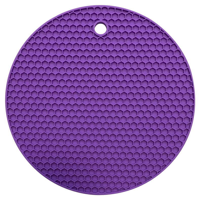18 cm Ronde Siliconen Mat Coaster Food Grade Materiaal Placemat antislip Tafelmat Keuken Accessoires Gadgets Ronde Cup mat: Bruin