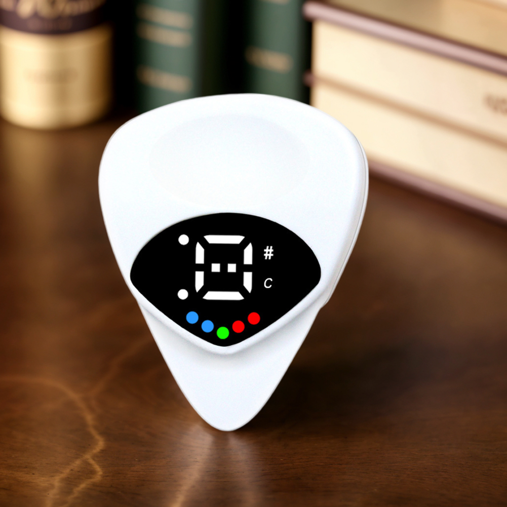 Draagbare Gitaar Pick Tuner Combo 2-in-1 Gitaar Pick Folk Gitaar Ukelele Tuner voor Akoestische/Elektrische Gitaar bas