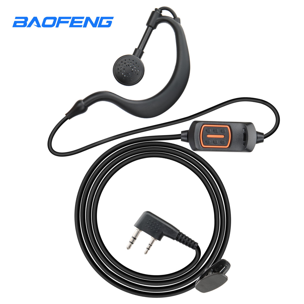 Baofeng 2 Stift K Typ Mic Mikrofon Kopfhörer Ohrhörer Headset Ohrhörer Kopfhörer Für Baofeng UV-5R S9 UV13 Profi Plus Walkie Talkie: Weiß