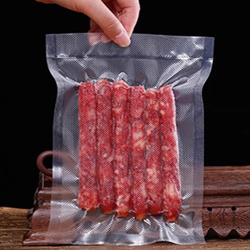 Küche Lebensmittel Vakuum Verpackung Taschen Lebensmittel Vakuum Versiegelung Lagerung Taschen für Vakuum Verpackung Versiegelung Wärme-Versiegelt Druck Gittergewebe Taschen