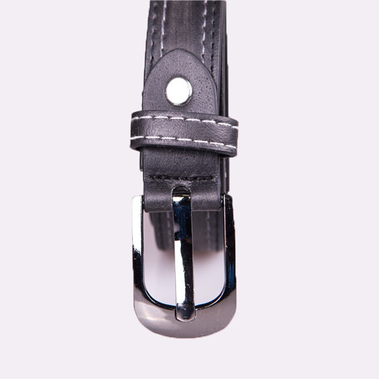 Cinturón de cuero para niños y niñas, cinturón de 75-100cm con hebilla de Pin, color negro y marrón, resistente al desgaste, para exteriores, , 2022: 1 / 80 cm