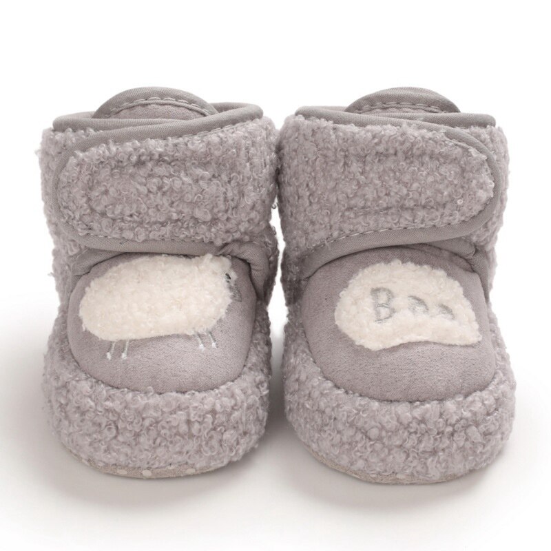 Newborn Baby Boots Winter First Walkers Velvet Baby Girls Shoes Super Cute Snow Warm Prewalkers Soft Sole No-slip Booties Booty: H / 13-18 Months