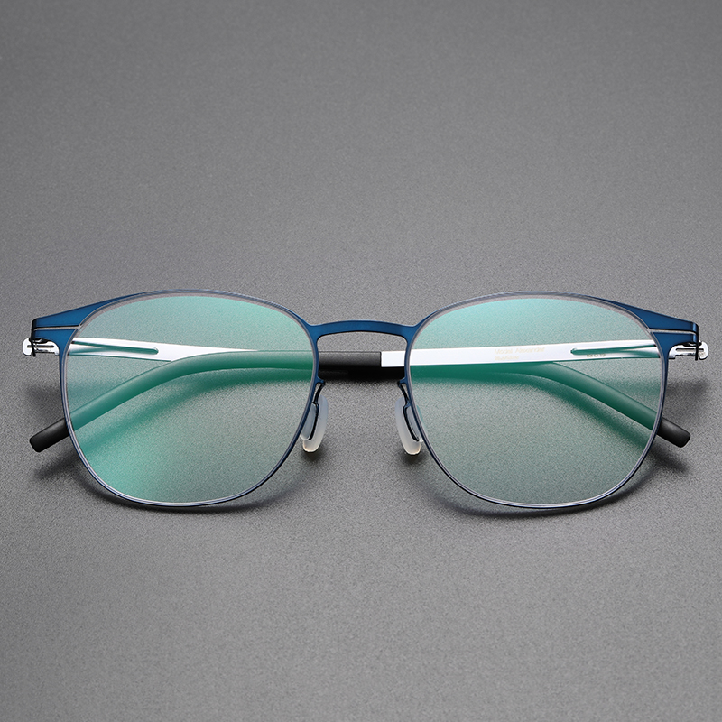 Monturas de gafas ovaladas de para hombres y mujeres, gafas ópticas ultraligeras sin tornillo, gafas graduadas para miopía, Alemania: Verde