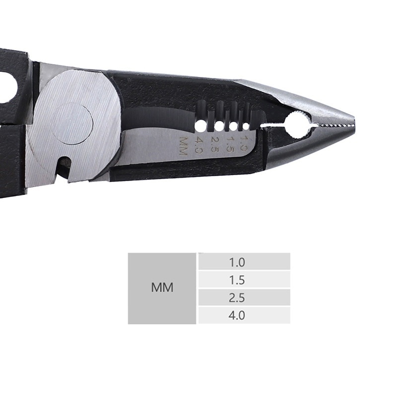 Wire Stripper Cutter Wire Pliers Multitool Pliers Cable Stripping Cutting 6 In 1 Clamp Tool For Electricians Repair Hand Too