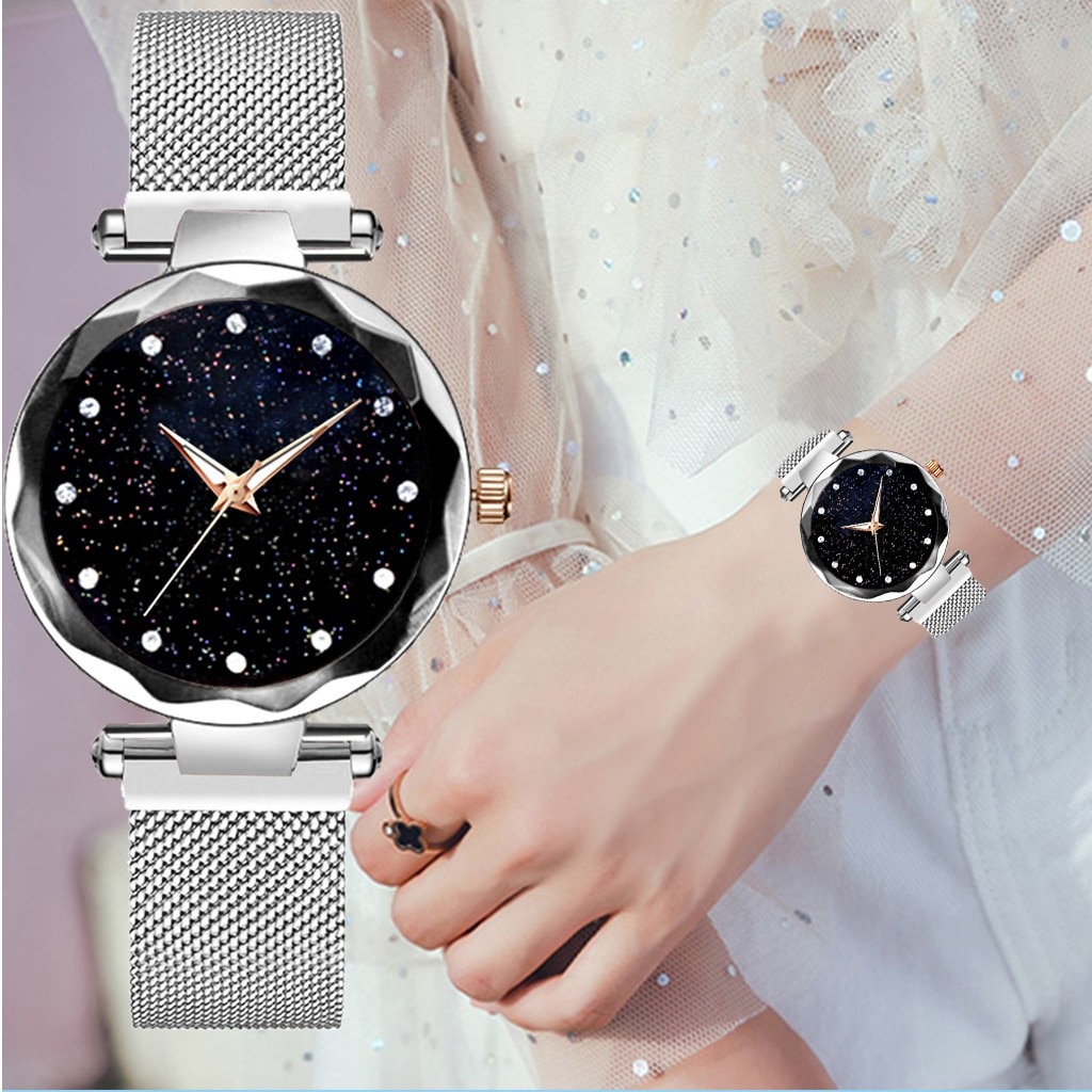 Dames Horloge Sta-Rry Sky Horloge Magnetische Band Vrouwen Quartz Horloge Diamant Horloges Dames Horloge Luxe Vrouwen Horloges # C