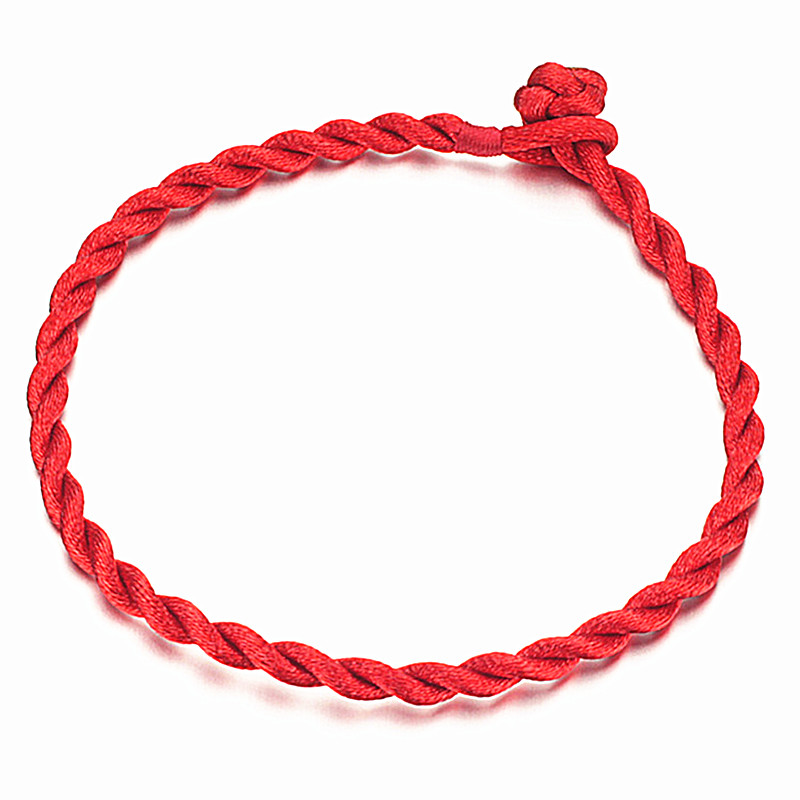 1 PCS Rot Schwarz Die Seil Charme Armbänder Glück Rot Schwarz Handgemachte Seil Armreifen für Frauen Männer Liebhaber Bauen