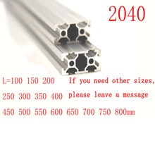 3D Printer Parts 2040 Aluminum Profile European Standard Anodized Linear Rail Aluminum Profile 2040 Extrusion 2040 cnc part