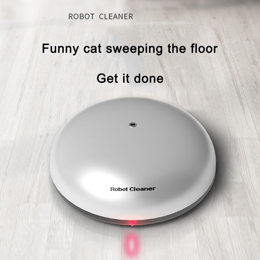 Intelligent Sweeping Robot Sweep Wet Mopping Funny Cat Automatic Vacuum Cleaner Hard Floors Run Obstacle Avoidance Automatic